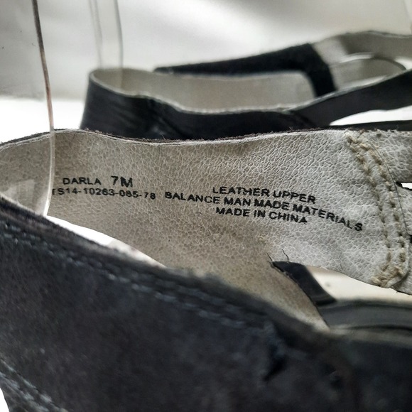 Pure sole Darla leather black ankle strap sandal 7 - Picture 6 of 7